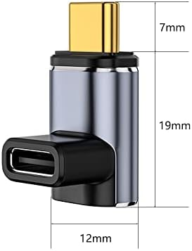 Магнитен адаптер JINPINCABLE USB C 40 gbps (2 опаковки), 24-пинов магнитен адаптер USB4, удължителен кабел Type-C, бързо