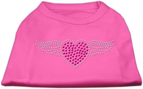 Mirage Pet Products 18-Инчовата Тениска с принтом на Летец с кристали за домашни любимци, XXL, Ярко розово