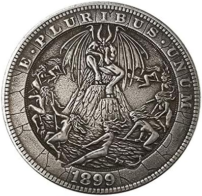 VanSP Копие на Американската монети Hobo 1899 г. - Дявол и Вещица сребърно покритие Копие на Възпоменателни монети Morgan