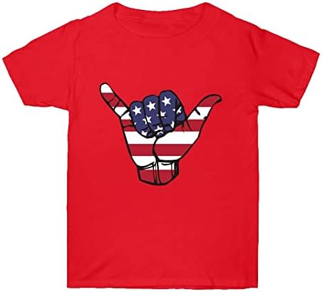 Патриотични Ризи за Жени, Тениски с Флага на САЩ, Летни Ежедневни Блузи, тениски с Къс Ръкав в Звездната Ивица, Удобни