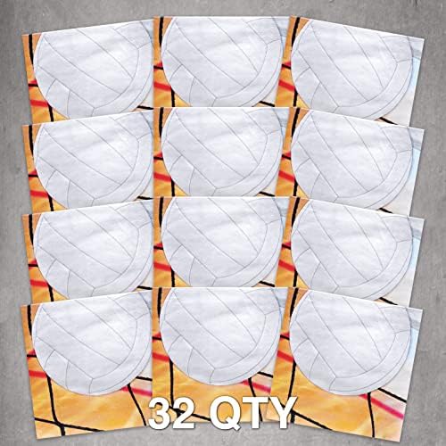 Кърпички за волейбол Havercamp за обяд (32 опаковка)! Красиво отпечатани хартиени салфетки с площ 6,5 инча (в сгънат