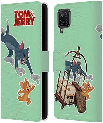 Дизайн на своята практика за главата Официално лицензиран филм Том и Джери (2021) Герои 1 Графика Кожена Книга Чанта-портфейл