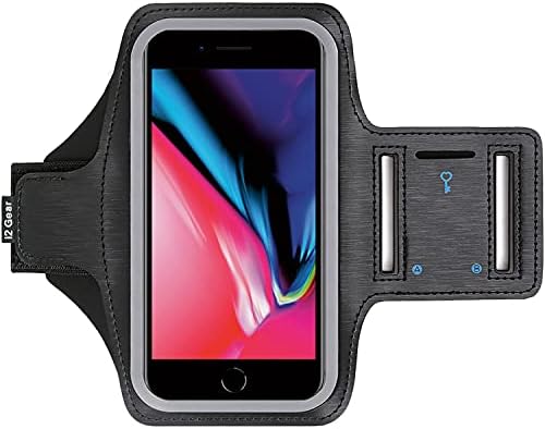 превръзка i2 Gear за iPhone SE 2020, 8, 7, 6, 6S с защитно фолио за екрана (черно jet black)