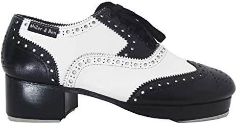 Таповые обувки Miller & Ben; Тройната заплаха; Черно-бели Царски професионални таповые обувки