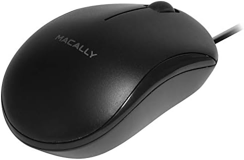 Macally Qmouse-B 3-бутон на Оптична USB Мишка Черен цвят
