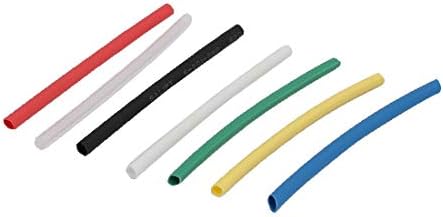 X-DREE 1 mm x 40 mm Многоцветни термосвиваеми тръби с изолация, комплекти за увиване на кабели 1050 бр. (1 mm x 40 mm,