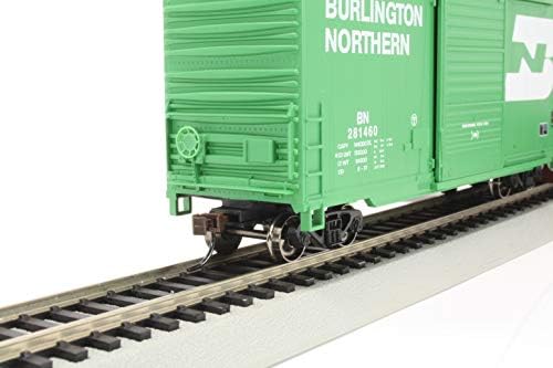 Влакове Бахманна - Закрити вагони с високи кубчета и плъзгаща се врата - Бърлингтън Нортерн (Зелен) - HO Scale
