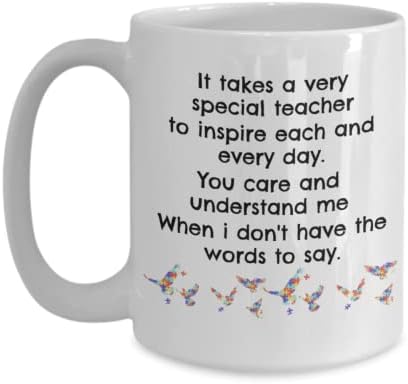 Подарък в знак на признателност към учителя аутизъм /Подаръци на учителите по специално образование / Кафеена чаша за