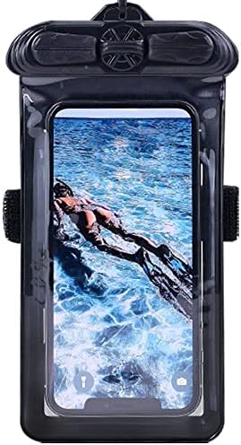 Калъф за телефон Vaxson Черно, Съвместим с водоустойчив калъф Blackview BV5200 Pro Dry Bag [Без защитно фолио за екрана]