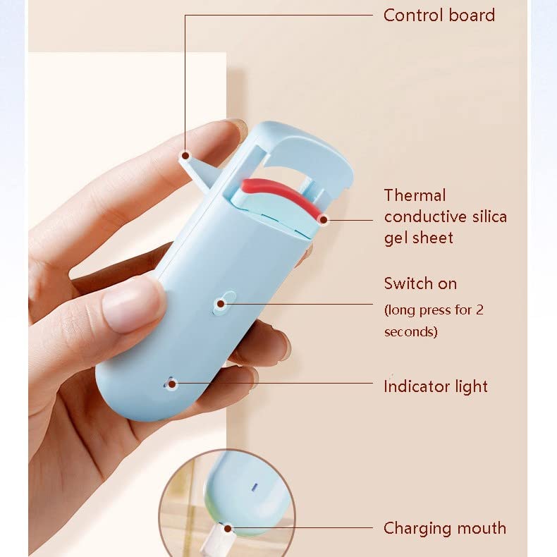 Къдрене маша за мигли с подгряване, Електрически Ръчни Ролки, USB, Акумулаторна батерия Инструмент маша Грим, Издръжлив