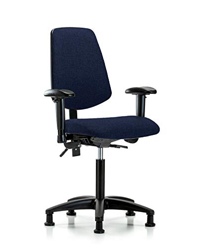 LabTech Seating LT42356 Стол-Пейка средни размери, Плат, Найлон основа със Средна облегалка - Наклон, Подлакътници, Пързалка,