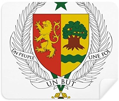 Сенегал Африка Национален Герб Плат За Почистване на Екрана за Пречистване на 2 елемента Замшевой Тъкан