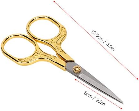 Ножици LANTRO JS Ретро за Винтажного шевни и бродерия, Ергономична дръжка, Дизайн във формата на цвете сливи, Здрава