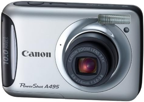 Цифров фотоапарат Canon PowerShot A495 с резолюция 10,0 Mp 3,3-кратно оптично увеличение, 2,5-инчов LCD дисплей (син)