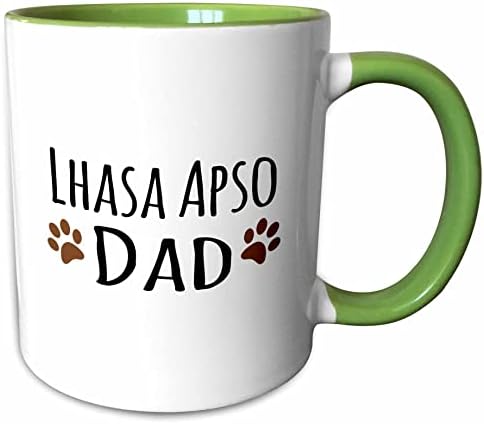 Чаша 3dRose Lhasa Apso Dog Dad, 11 грама, Керамични