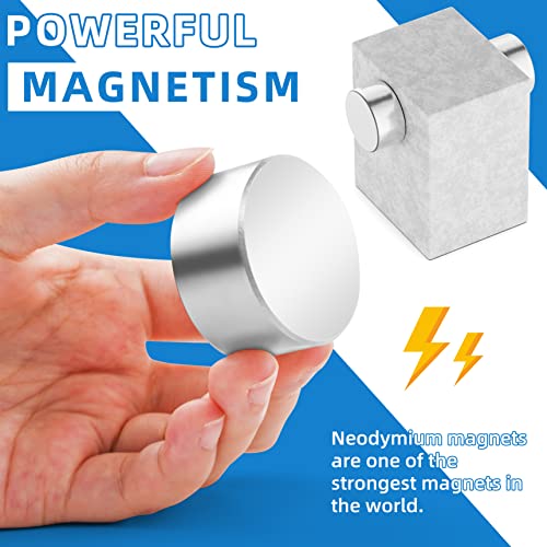 40x20 мм Супер Силен Неодимовый Магнит, Мощен магнитен диск с Блок, Постоянни редки земи Магнити за Хладилник, Офис,