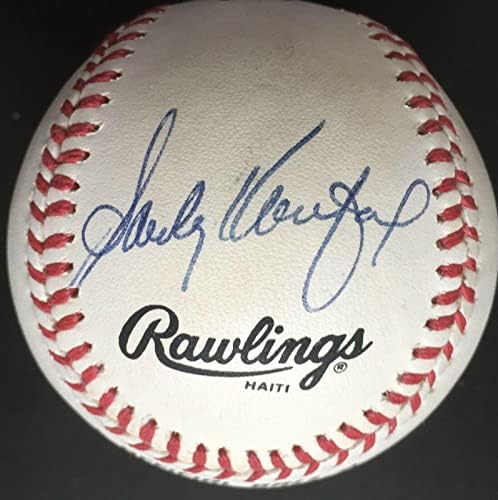 Санди Куфакс и Дон Драйсдейл с автограф от Националната лига бейзбол, JSA LOA - Бейзболни топки с автографи