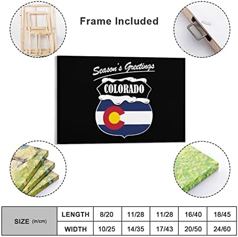 Поздрави на сезоните Флаг на щата Колорадо Стенно Изкуство Платно Окачени Картини Модерният Домашен Интериор е Произведение на Изкуството