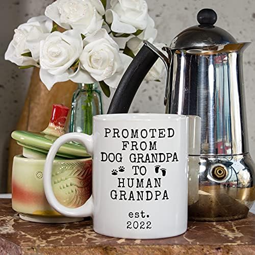 Pocstar Design 2022 Нова Чаша за Дядо Baby Reveal, Обявяване На Раждане Дядовци-Куче, Баща От Сина и Дъщеря си (11 грама)