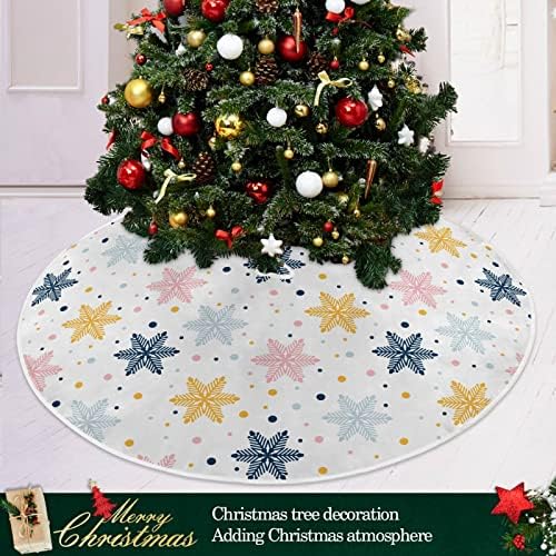 Oarencol Коледна Снежинка Пола за Коледно 36 инчов цветен Снежни Коледни Празнични Украси за коледната елха