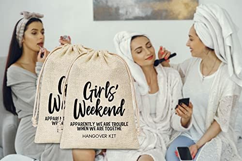 Чанти за набор от Махмурлук, Подаръчни Пакети за моминско парти за момичета Уикенд за моминско парти, Сватба, Годеж,