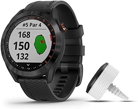 Комплект Garmin Approach S40, стилни, умни часовници за голф с GPS, включва в себе си три клубни тракер CT10 черен цвят