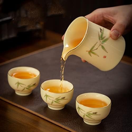 DHDM Чай Подарък Кутия Китайски Бял Порцелан Покрита Купа Чайник, Определени Чаени Чаши