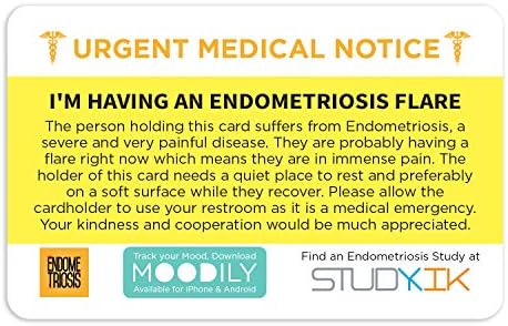 Карта на помощ в ендометриозата, 3 бр., светкавица, когато в ендометриозата