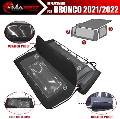 Чанта за съхранение на прозорци Mabett с мек покрив за Ford Bronco Аксесоари 2021 2022 2023 4-вратите плюшени многослойни