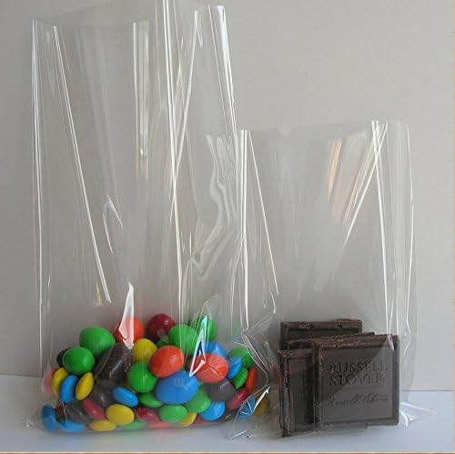 100шт Прозрачни найлонови торбички с размер 3 x5 с закручивающимися завязками 100шт