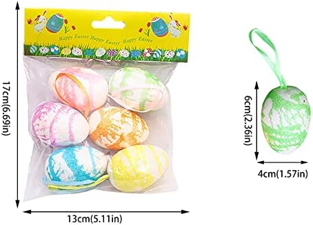 Великденски Яйца САМ Оцветени Модел Имитация на Яйца Оформление на Празничната Сцена Украса Висящи Столове за дейности