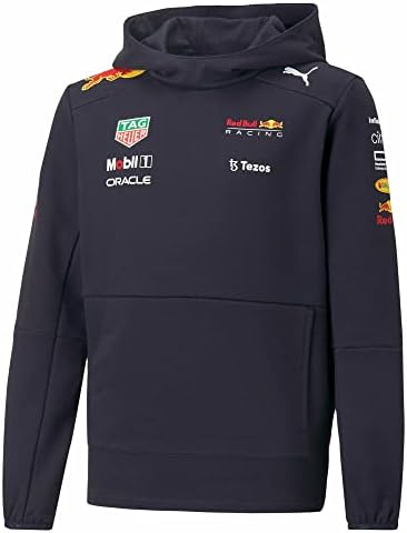 Red Bull Racing - Официален продукт от Формула 1- Hoody с качулка за детски екип 2022 - Тъмно синьо - 3-4 години