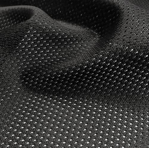 Нови тъкани Daily Brylee Черно Трико от полиестер с микро-мрежи, Спортен Трикотаж с мрежа от The Yard - 10186, Парцела