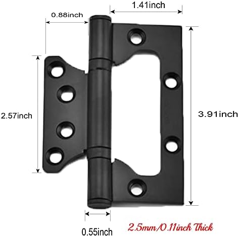 5 Опаковки с 4-инчов Безшумна врата на панти от Неръждаема стомана, Мебелната линия /Без Секретни Панти за тежки врати/Connector