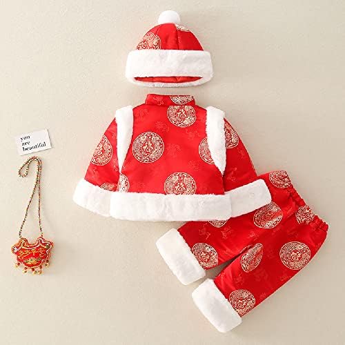 Детски тела Quenny, Коледна дрехи за деца, в стил Тан, Зимни Празници велурени костюми с бродерия в китайски стил.