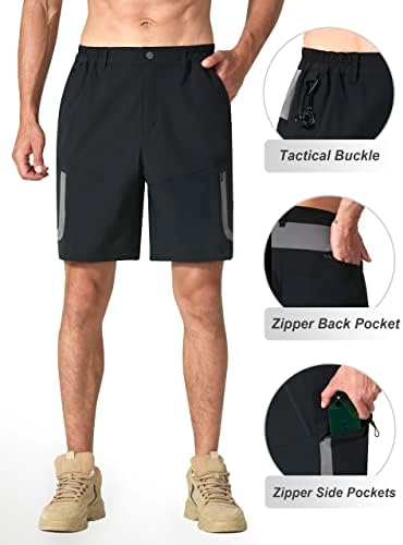 EZRUN Мъжки Туристически Панталони-Карго, Ежедневни Панталони за Голф, Работни Панталони на Открито с Множество Джобове