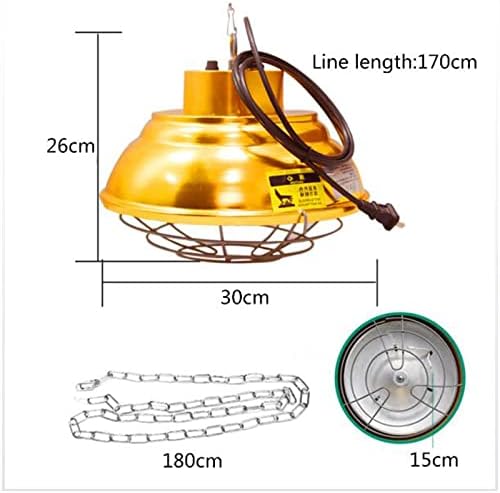 Халогенна Нагревательная лампа KH66ZKY - Лампа за брудерных лампи - 200 W-400 W Водоустойчив Висока с верига с дължина 1.8 м и 2-стъпка с регулируем превключвател