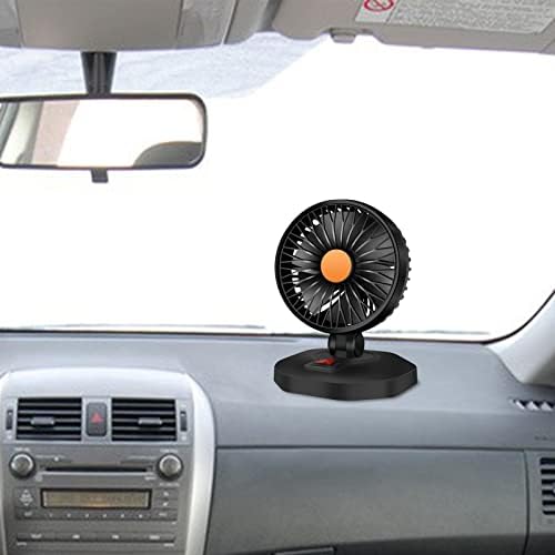 USB Вентилатор за Автомобил, Двухголовочный Вентилатор с Променлива Скорост, Малкия Автомобилен Фен, Ротация При Силен