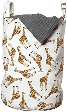 Закопчалката на Чантата за дрехи Savannah, Опростена Илюстрация на животни-Жираф, Обърнато Разстройство на Място, Кошница