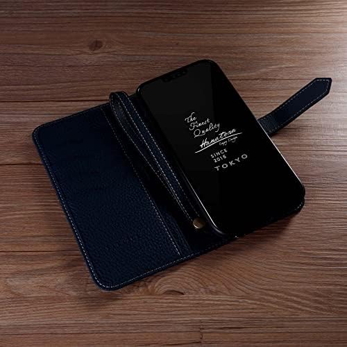 Hanatora] Флип калъф iPhone13 с държач за карти, калъф за телефон от естествена кожа, Стилен качествен калъф, без Магнити