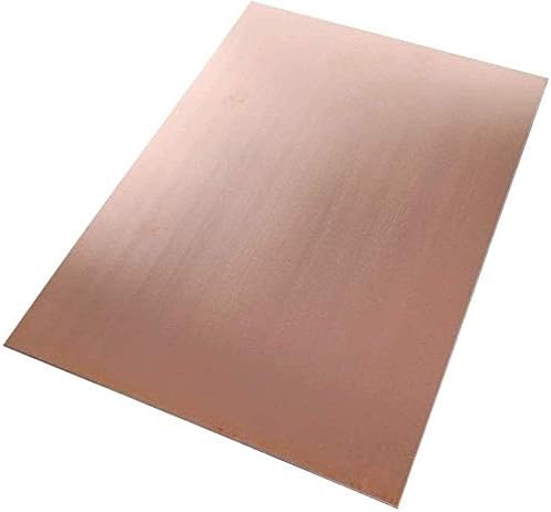 NIANXINN Мед метален лист Фолио табела 0,8 X 100 x 100 мм, Нарязани Медни метални пластини (Размер: 100 mm x 100 mm x
