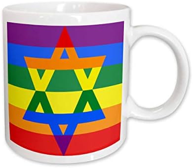 Триизмерен Принт с изображение на еврейската Звезда В два цвята чаша за гей-парад, 11 грама, черен