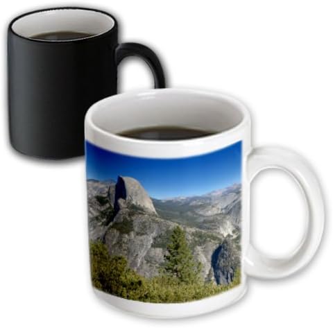 3dRose Yosemite-Чаша с половинчатым купол, 11 грама, Черна
