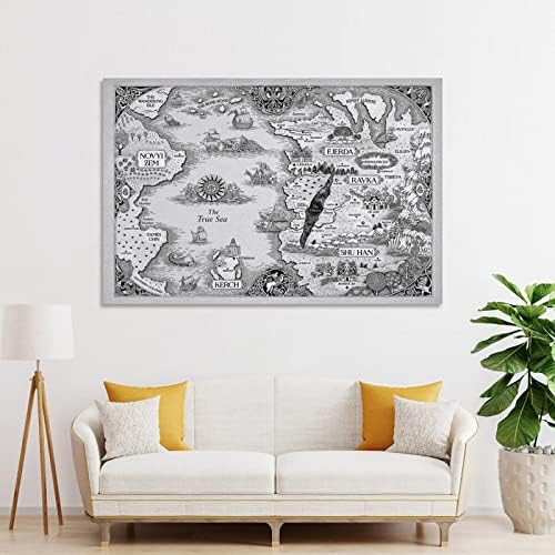 Литературен Шедьовър на Сянка и кости на Картата на света на Художествени Плакати Художествен Плакат Платно Картина Декор