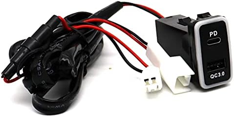 Disscool Toyota QC3.0 Конектор за захранване USB C VIGO, Зарядно Устройство за Бързо зареждане 3.2 A USB Адаптер със