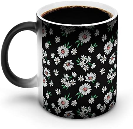 Керамични Чаши с Принтом Малко Маргаритки, Обесцвечивающая Чашата за Кафе, Термочувствительные Чаши с Дръжка
