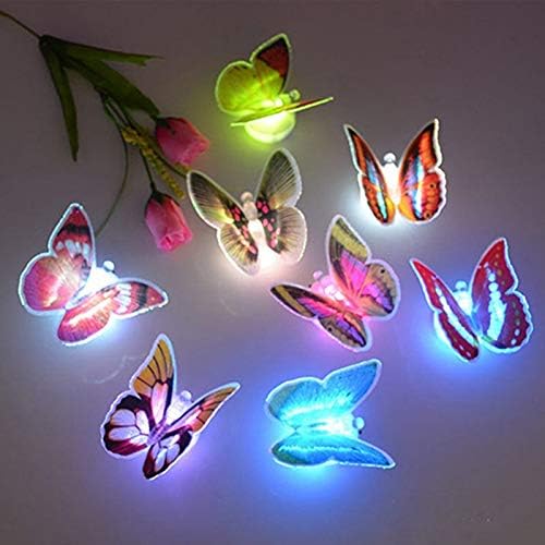 3D Стикери за стена с Пеперуди, 1бр което променя Цвета Led нощна светлина Пеперуда Декор на Стени, Стикери За Стени,