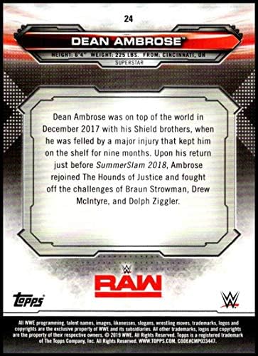 2019 WWE Печели На Monday Night Raw 24 Официалната Рестлинговая търговска картичка Дина Эмброуза