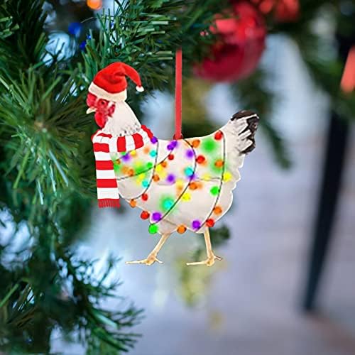 Украса Пилешки Украси Коледно Дърво Външни Декорации Празничен Коледен Шал орнаменти и Висящи Неосвещенная Венец 9 Фута