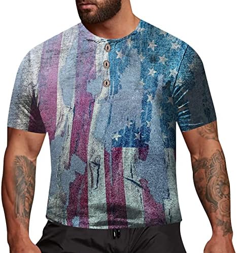 2023 Нов Мъжки Американски Флаг, Патриотическая Тениска с Къс Ръкав на Деня на Независимостта, Върхове, Красиви Ризи с Дълъг Ръкав за Мъже